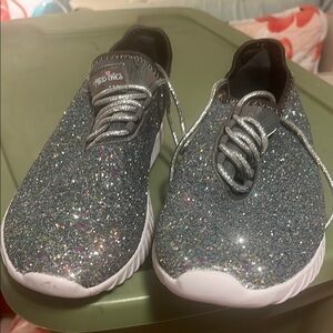 Glitter Sneakers - Silver